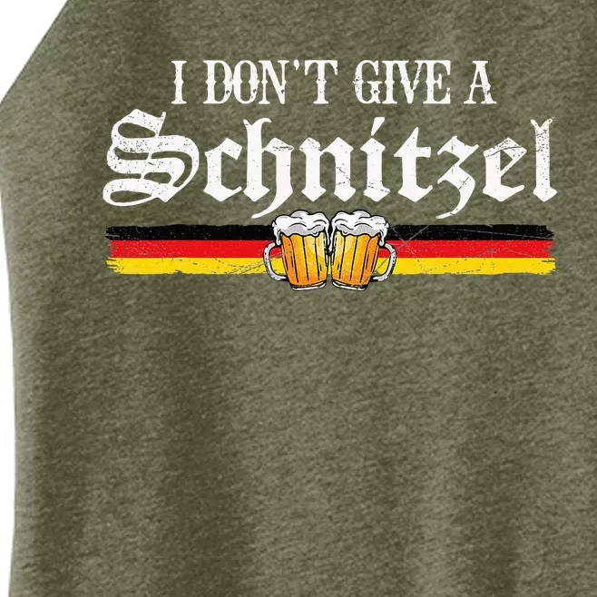 I Dont Give A Schnitzel Funny Oktoberfest German Women’s Perfect Tri Rocker Tank