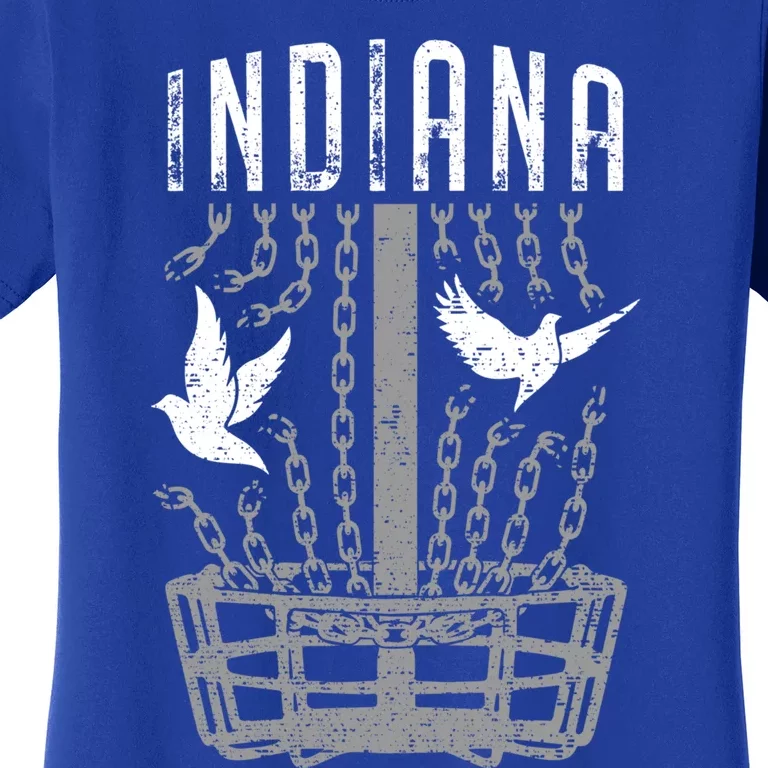 Indiana Disc Golf Player Breaking Chains Birdie Gift Women's T-Shirt