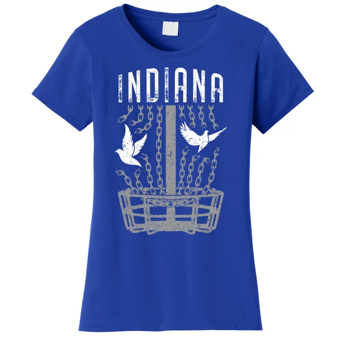 Indiana Disc Golf Player Breaking Chains Birdie Gift Women's T-Shirt