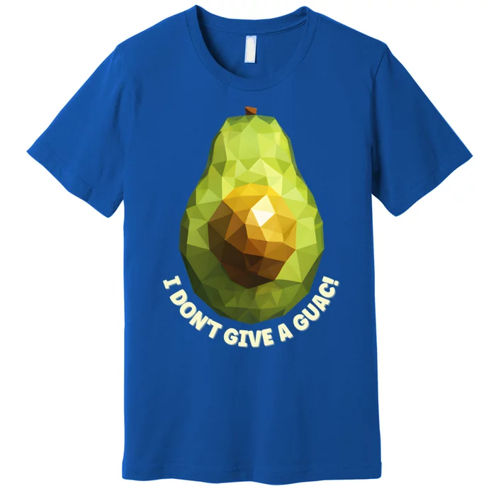 I Don't Give A Guac! Avocado Low Poly Funny Quote Gift Premium T-Shirt