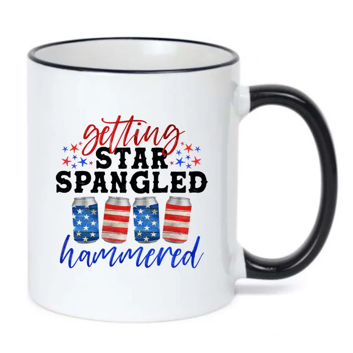 Independence Day Getting Star Spangled Hammered Beer Great Gift Black Color Changing Mug