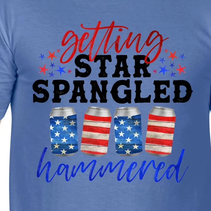 Independence Day Getting Star Spangled Hammered Beer Great Gift Comfort Colors T-Shirt