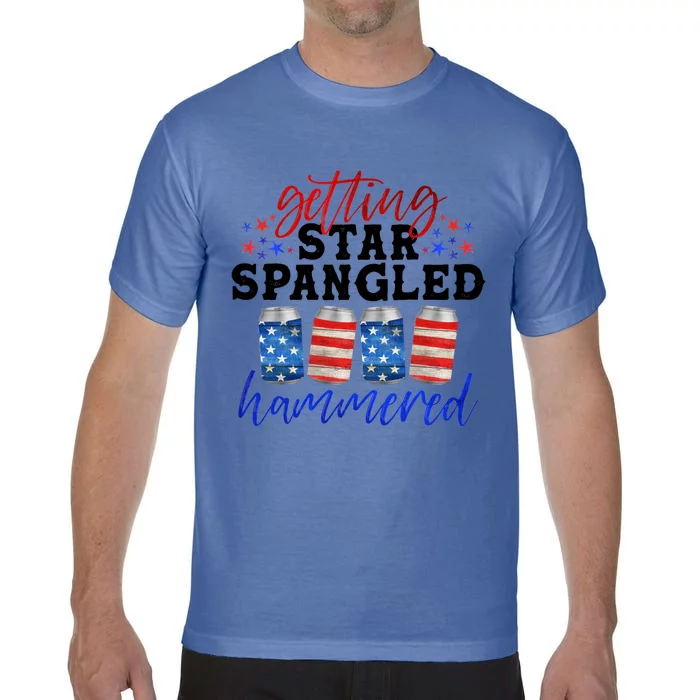 Independence Day Getting Star Spangled Hammered Beer Great Gift Comfort Colors T-Shirt