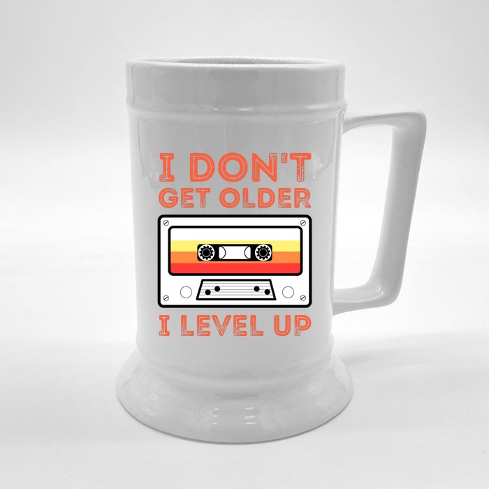 I Don't Get Older I Level Up Funny Front & Back Beer Stein