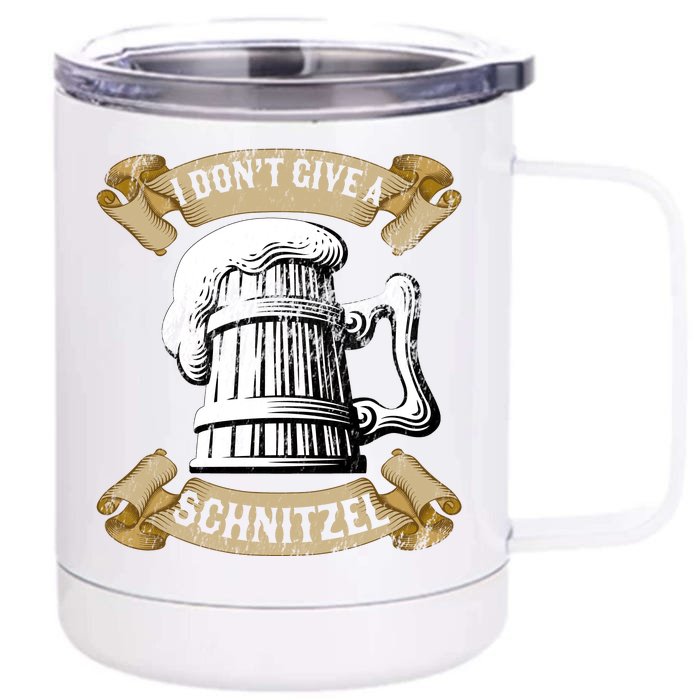 I Don't Give A Schnitzel Oktoberfest Germany Front & Back 12oz Stainless Steel Tumbler Cup