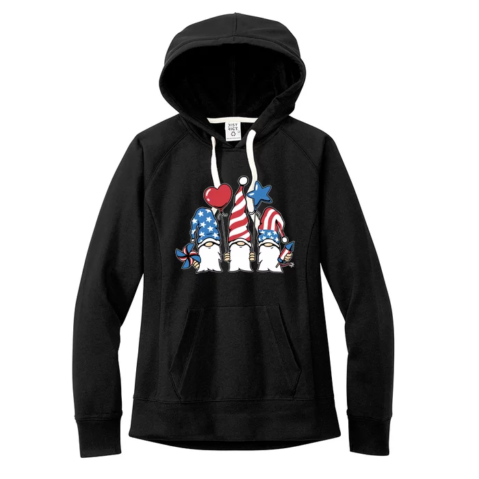 Independence Day Gnome Women's Fleece Hoodie