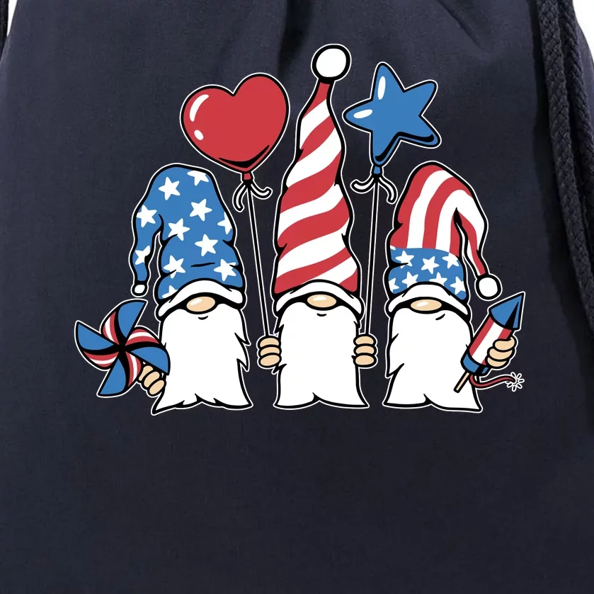 Independence Day Gnome Drawstring Bag