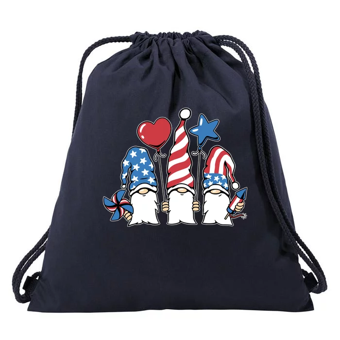 Independence Day Gnome Drawstring Bag