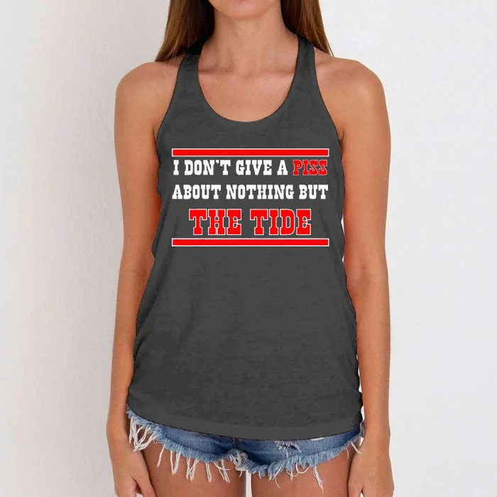 I Don’T Give A Piss About Nothing But The Tide Women's Knotted Racerback Tank