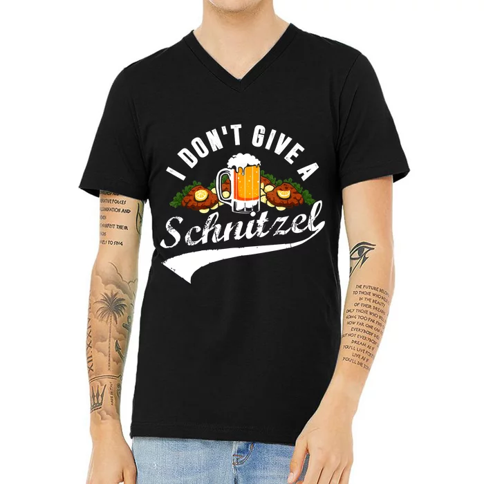 I Dont Give A Schnitzel Oktoberfest Beer Festival V-Neck T-Shirt