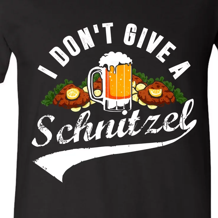 I Dont Give A Schnitzel Oktoberfest Beer Festival V-Neck T-Shirt