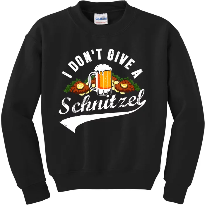 I Dont Give A Schnitzel Oktoberfest Beer Festival Kids Sweatshirt