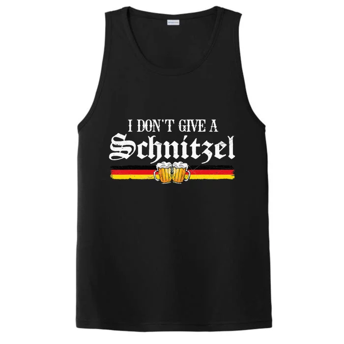 I Dont Give A Schnitzel Funny Oktoberfest German Performance Tank