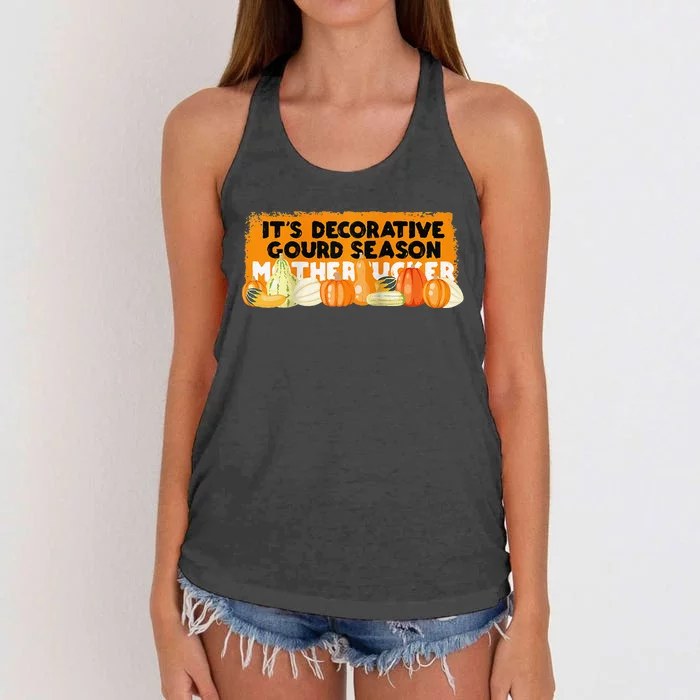 Its Decorative Gourd Season Mother Thanksgiving Holiday Fun Raglan Women's Knotted Racerback Tank