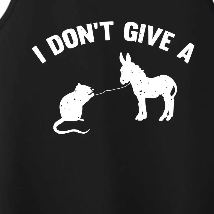 I Dont Give A Rats Ass Distressed Performance Tank