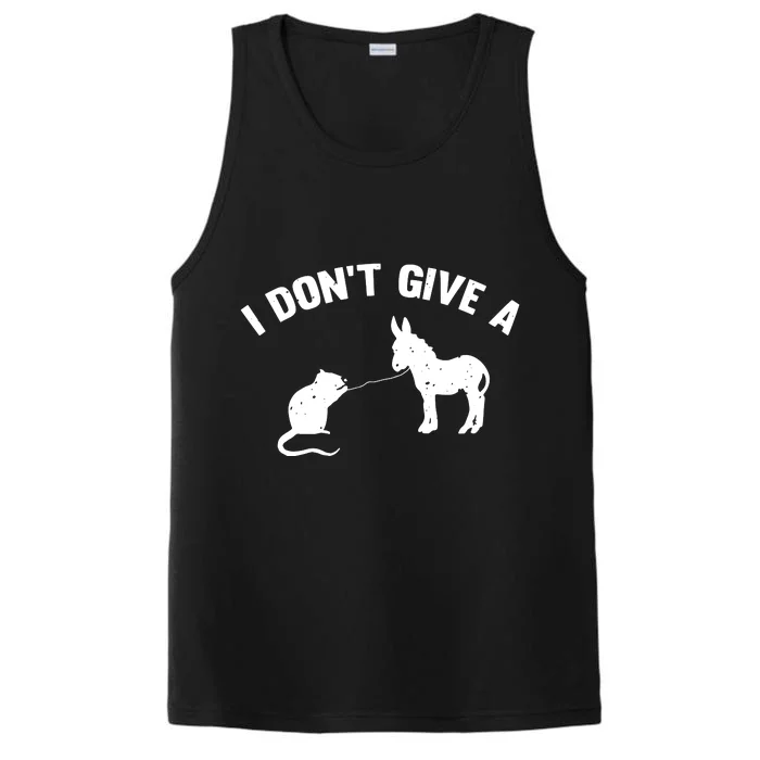 I Dont Give A Rats Ass Distressed Performance Tank