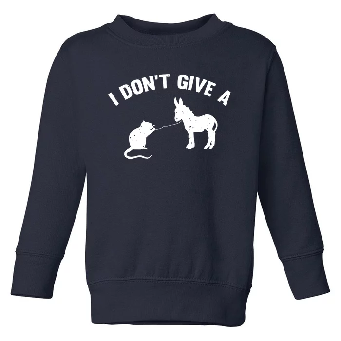 I Dont Give A Rats Ass Distressed Toddler Sweatshirt