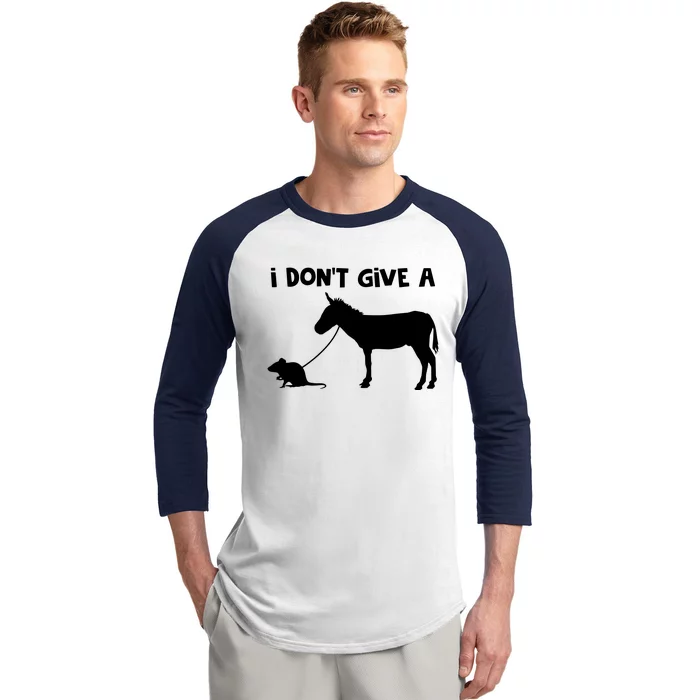 I Dont Give A Rats Ass Mouse Walking Donkey Baseball Sleeve Shirt