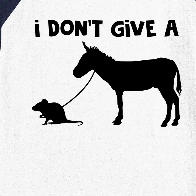 I Dont Give A Rats Ass Mouse Walking Donkey Baseball Sleeve Shirt