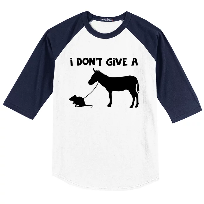 I Dont Give A Rats Ass Mouse Walking Donkey Baseball Sleeve Shirt