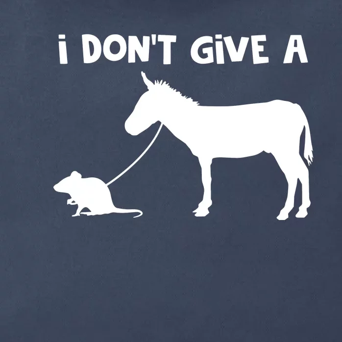 I Dont Give A Rats Ass Mouse Walking Donkey Zip Tote Bag