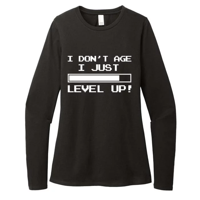 I Dont Get Old I Level Up Funny Retro Gamer Cute Gift Adult Great Gift Womens CVC Long Sleeve Shirt