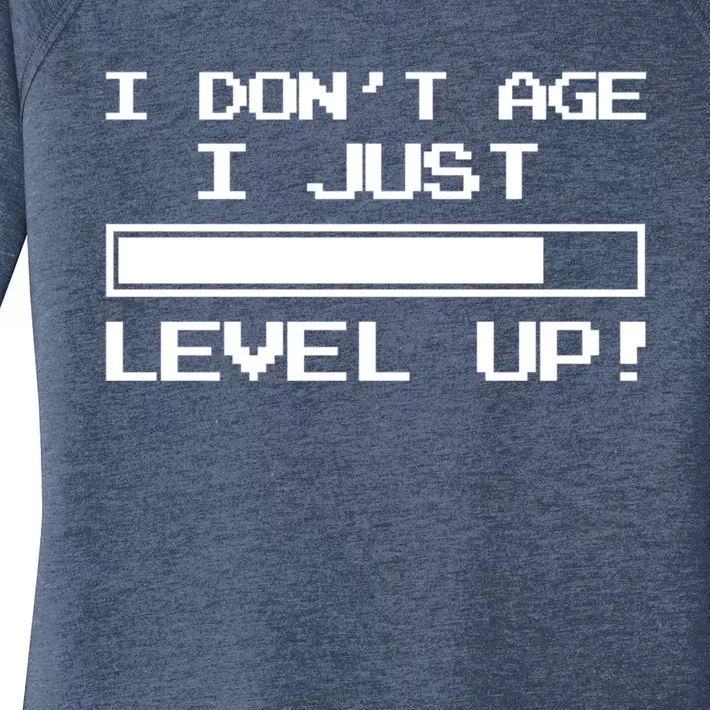 I Dont Get Old I Level Up Funny Retro Gamer Cute Gift Adult Great Gift Women's Perfect Tri Tunic Long Sleeve Shirt