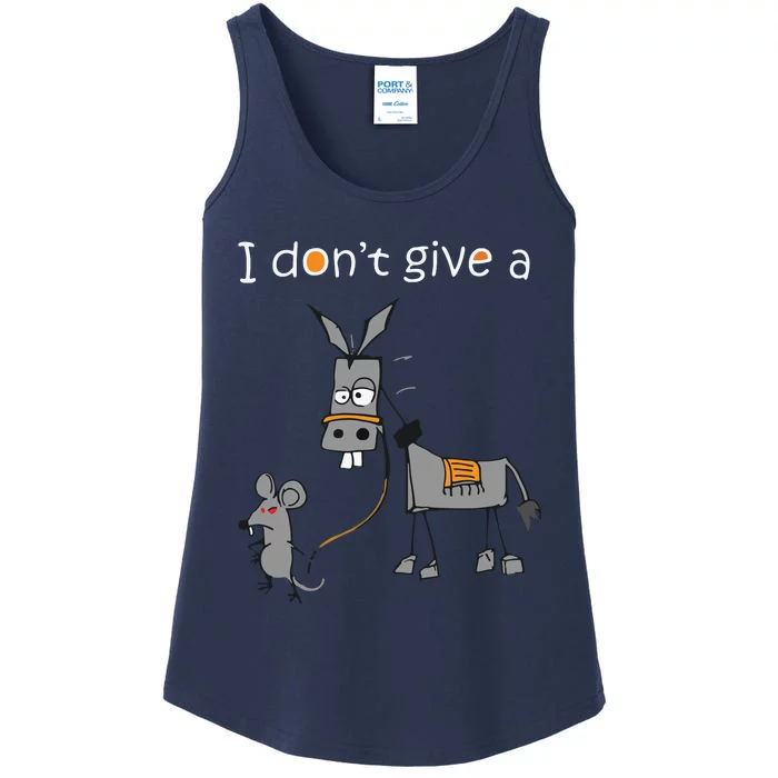 I Dont Give A Rats Ass Mouse Walking Donkey Ladies Essential Tank