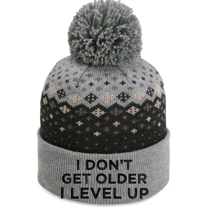 I Dont Get Older I Level Up 40th Birthday Gift The Baniff Cuffed Pom Beanie