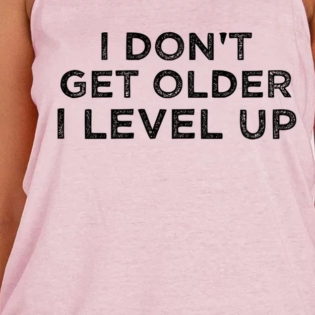 I Dont Get Older I Level Up 40th Birthday Gift Women's Knotted Racerback Tank