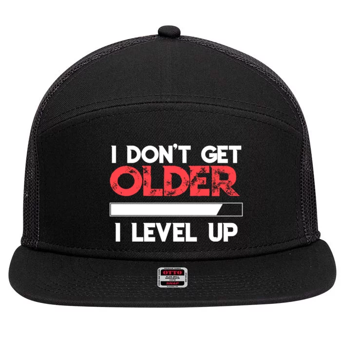 I Dont Get Older I Level Up SNES Controller Gift 7 Panel Mesh Trucker Snapback Hat