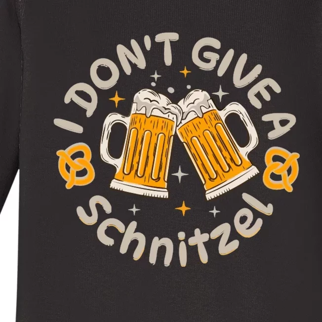 I Dont Give A Schnitzel Baby Long Sleeve Bodysuit