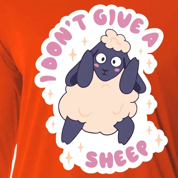 I Don't Give A Sheep Funny Cooling Performance Long Sleeve Crew