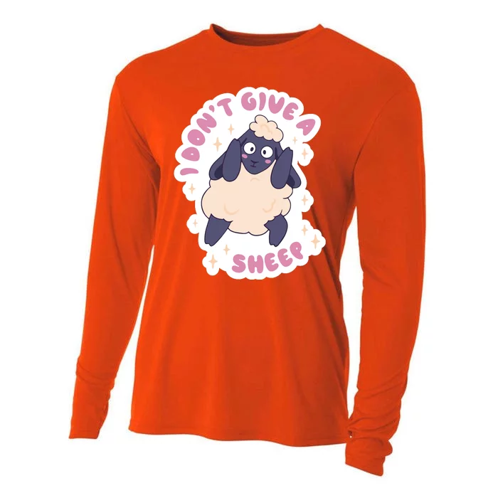 I Don't Give A Sheep Funny Cooling Performance Long Sleeve Crew