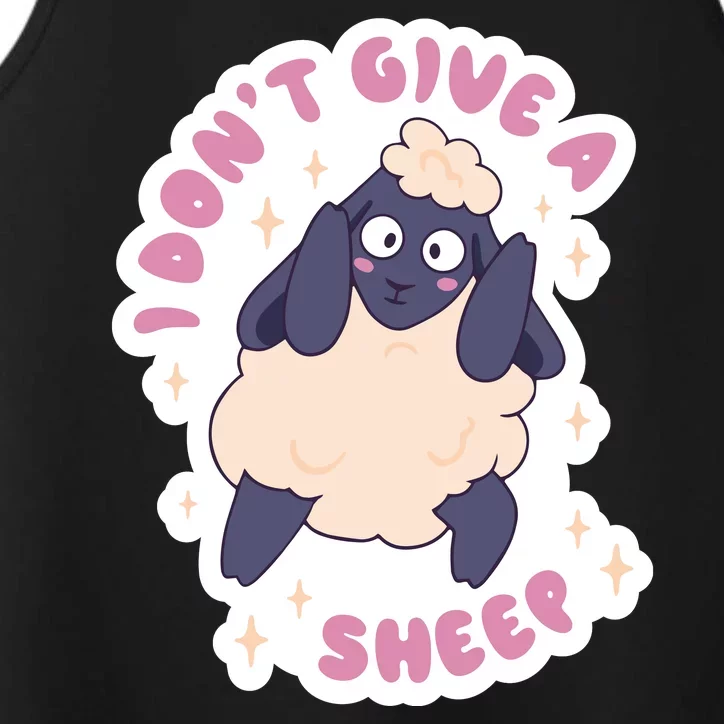 I Don't Give A Sheep Funny Performance Tank