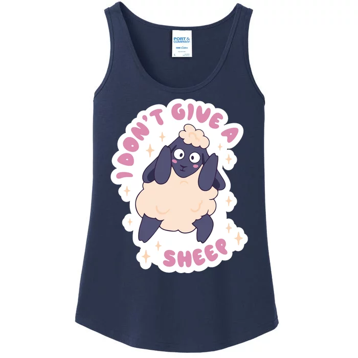 I Don't Give A Sheep Funny Ladies Essential Tank