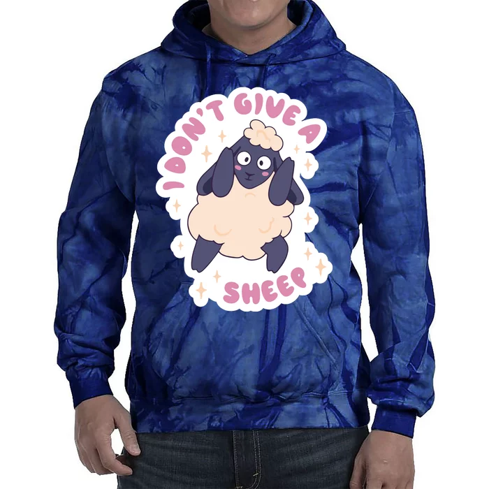 I Don't Give A Sheep Funny Tie Dye Hoodie