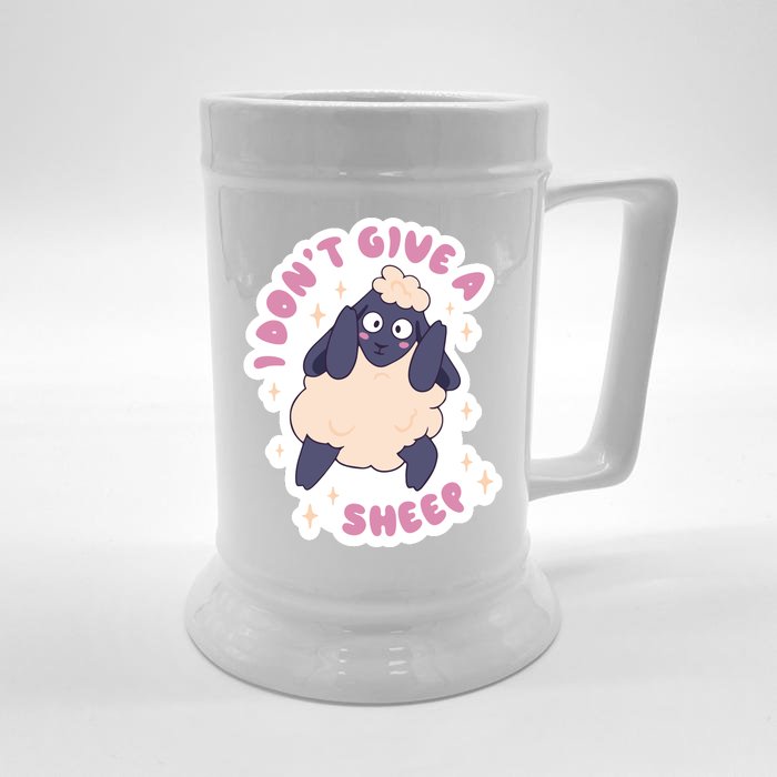 I Don't Give A Sheep Funny Front & Back Beer Stein