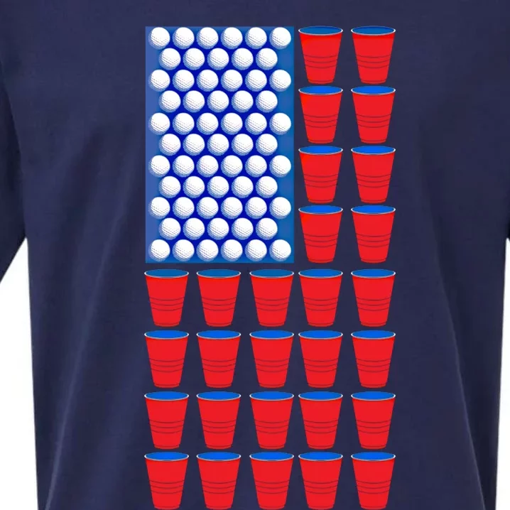 Independence Day Great Gift Usa Flag Great Gift Beer Pong Great Gift Graphic Gre Sueded Cloud Jersey T-Shirt