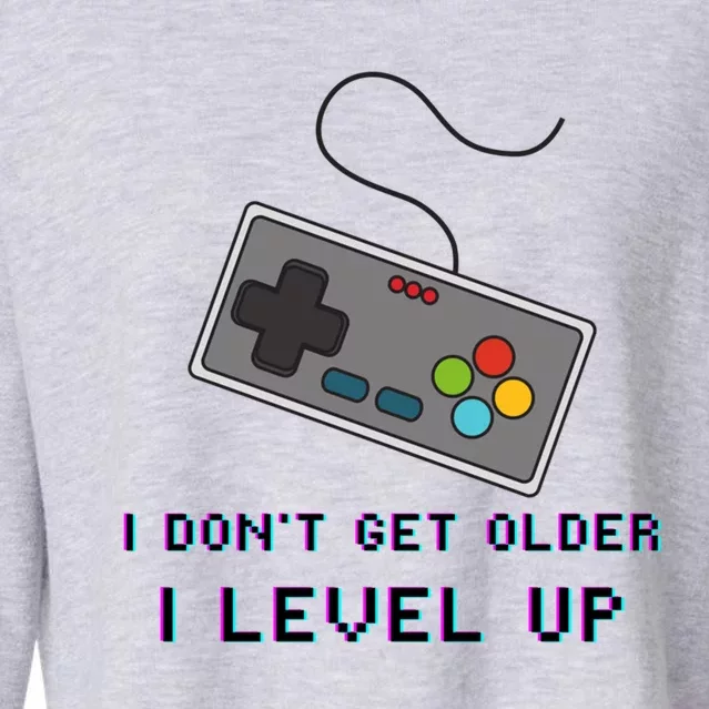 I Dont Get Older I Level Up Computer Console Gamers Meaningful Gift Cropped Pullover Crew