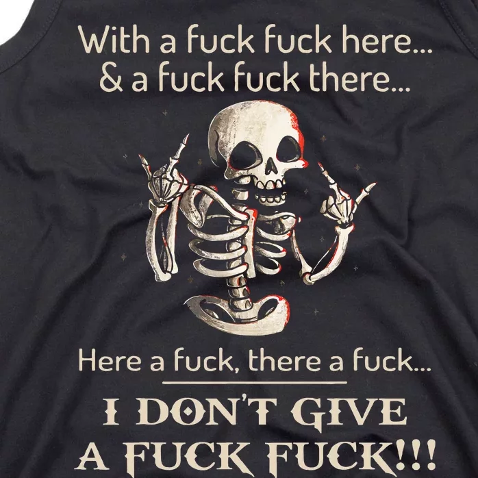 I DonT Give A Fck Fck Skeleton For Man & Woman Tank Top