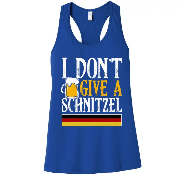 I DonT Give A Schnitzel German Beer Wurst Funny Oktoberfest Women's Racerback Tank