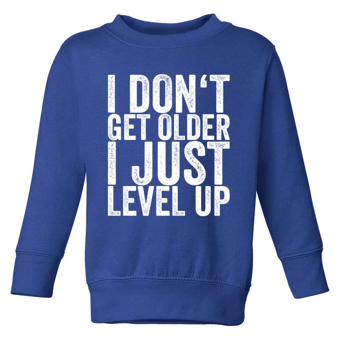 I Dont Get Older I Just Level Up Funny Gift Toddler Sweatshirt