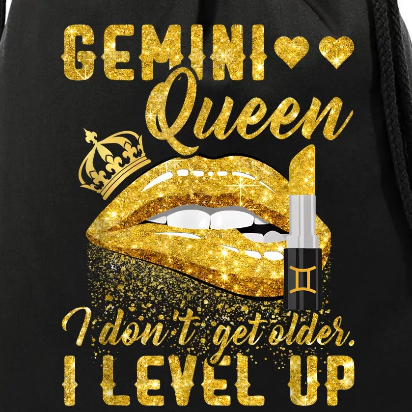 I Dont Get Older I Level Up Gemini Drawstring Bag