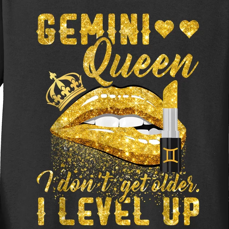 I Dont Get Older I Level Up Gemini Kids Long Sleeve Shirt