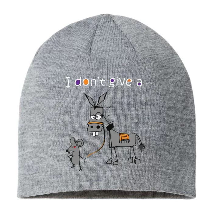 I Dont Give A Rats Ass Mouse Walking Donkey 8 1/2in Sustainable Knit Beanie