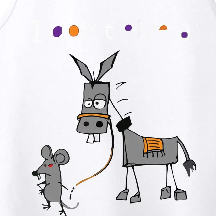 I Dont Give A Rats Ass Mouse Walking Donkey Performance Tank