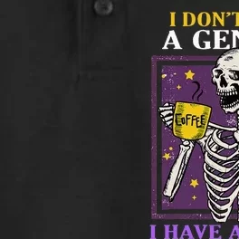 I DonT Have A Gender I Have Anxiety Non Binary Skeleton Dry Zone Grid Performance Polo