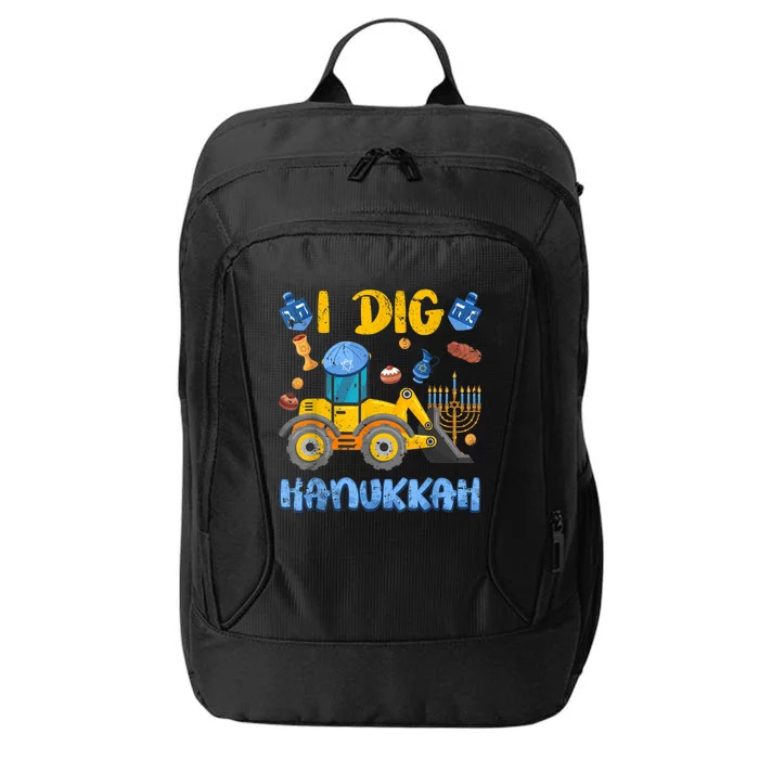 I Dig Hanukkah Excavator Construction Toddler  Boys Gift City Backpack