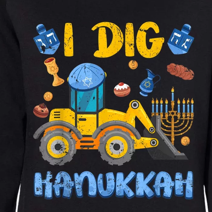 I Dig Hanukkah Excavator Construction Toddler  Boys Gift Womens California Wash Sweatshirt